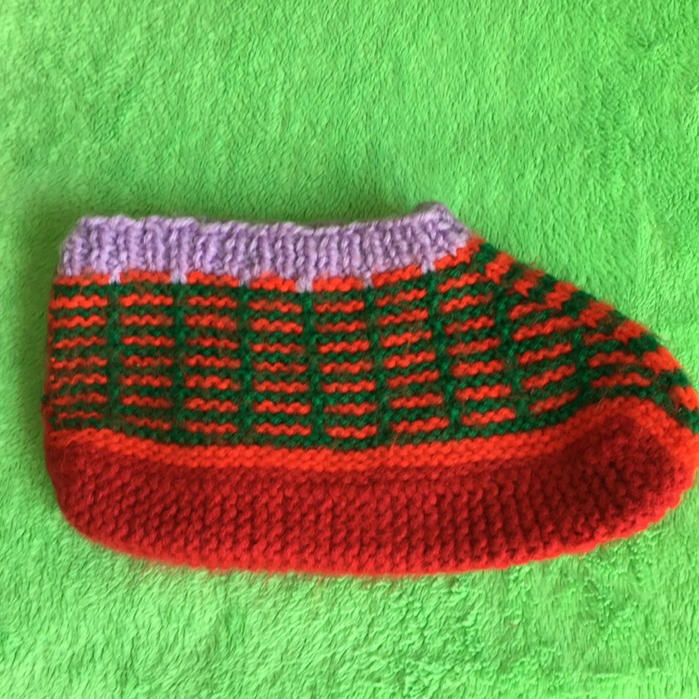 Handmade knitted socks